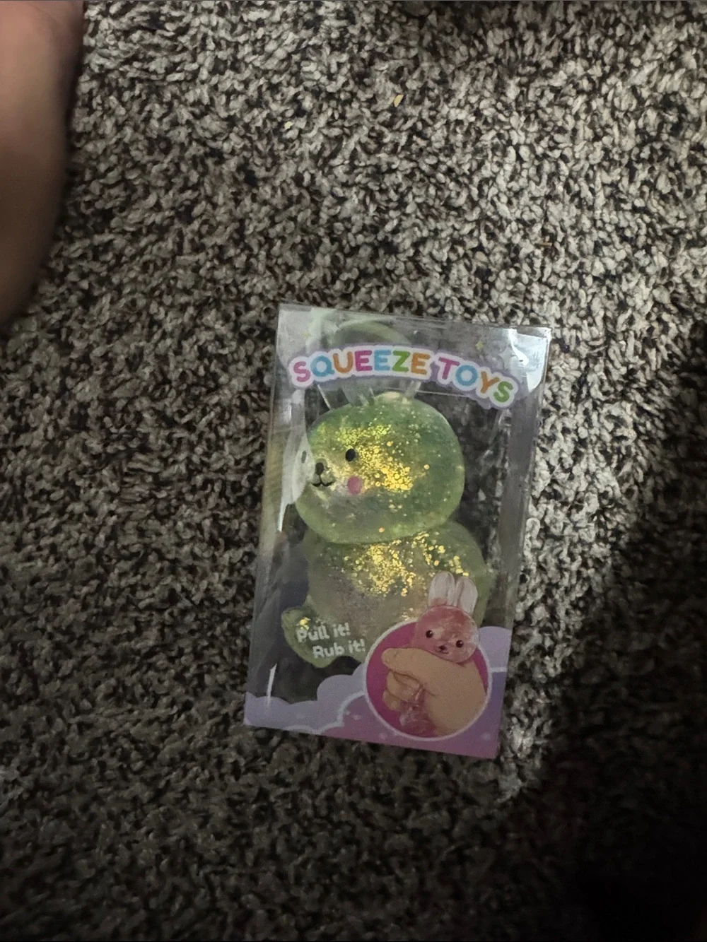 Squeeze Green Glitter Bunny Squeeze Toy - Squeeze